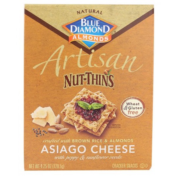 Artisan Nut Thins Asiago Cheese 4.25 Ounces Case Of 12