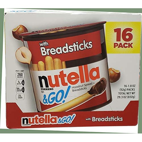 Nutella &Amp; Go Hazlenut Spread With Breadsticks Ferrero 16 Pack -