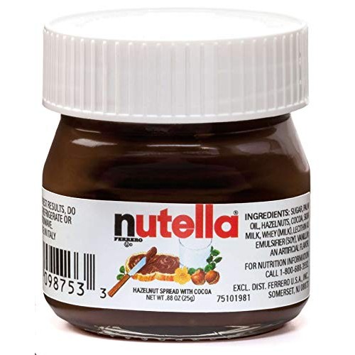 Nutella Hazelnut Spread With Cocoa Glass Jar.88 Ounce - 64 Per C
