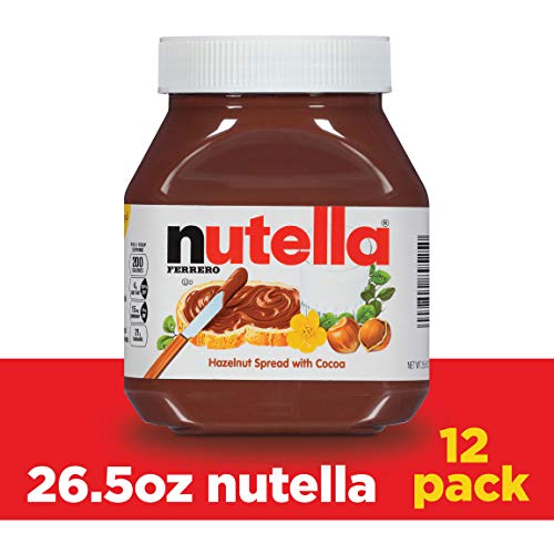 Nutella Chocolate Hazelnut Spread, 26.5 Oz Jar, 12 Pack