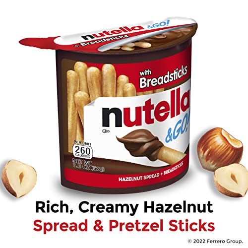 Nutella & GO! Bulk 12 Pack, Hazelnut And Cocoa Spread With Bread...
