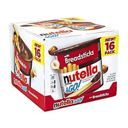 Nutella &Amp; Go Hazelnut Spread With Breadsticks, 1.8 Oz, Box Of 16