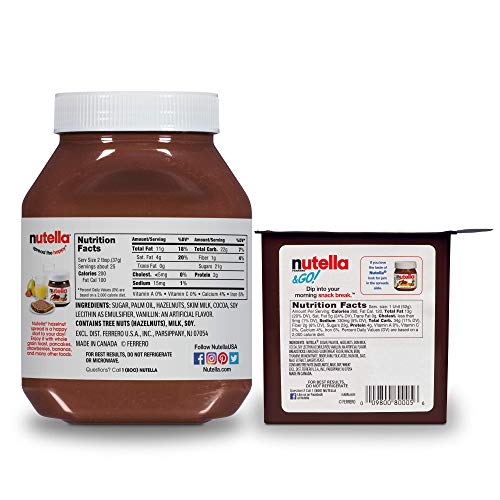 Nutella And Nutella And Go Bundle, 4 Count Chocolate Hazelnut Sp