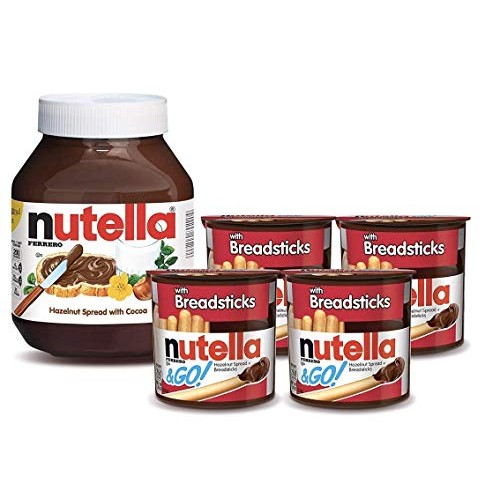 Nutella And Nutella And Go Bundle, 4 Count Chocolate Hazelnut Sp