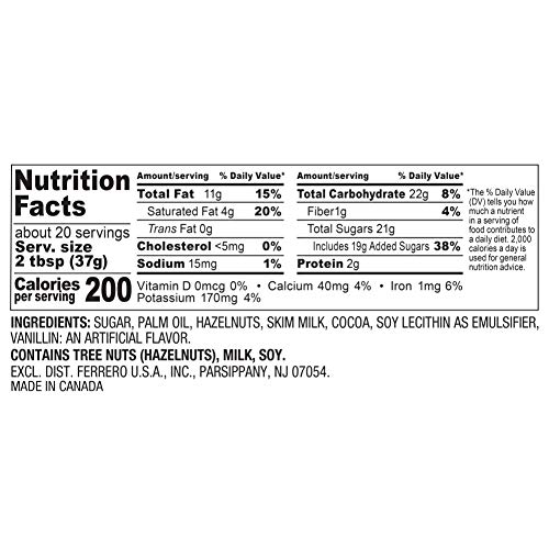 Nutella Chocolate Hazelnut Spread, Perfect Topping for Pancakes,...