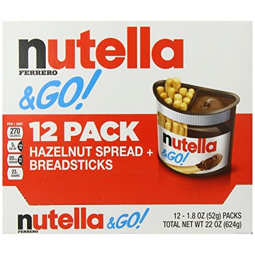 Nutella Ferrero Go Hazelnut Spread And Breadsticks, 12 Packs- 22