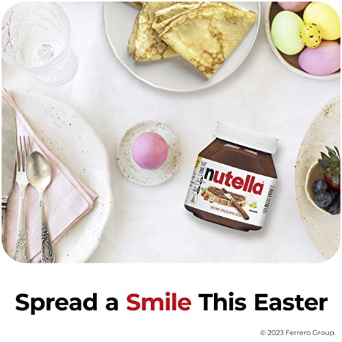 Nutella Hazelnut Spread with Cocoa for Breakfast, Great for East...