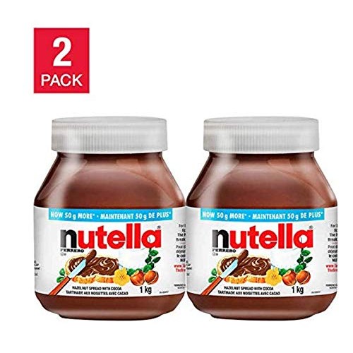 Nutella Hazlenut Spread Value Pack Of 2 X 35.2Oz / 1Kg Jars Tot