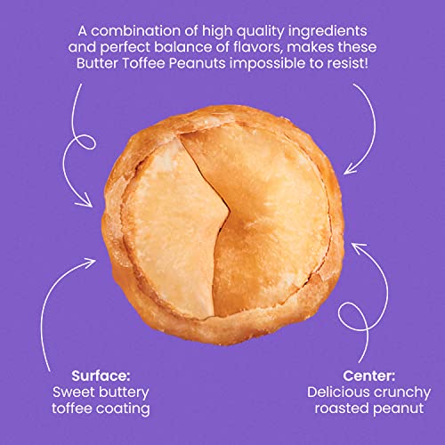 Butter Toffee Peanuts By Nutic | 1 Lb | Crunchy And Sweet Butter