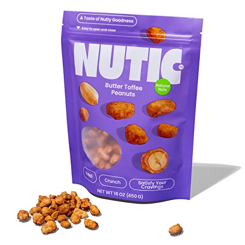 Butter Toffee Peanuts By Nutic | 1 Lb | Crunchy And Sweet Butter
