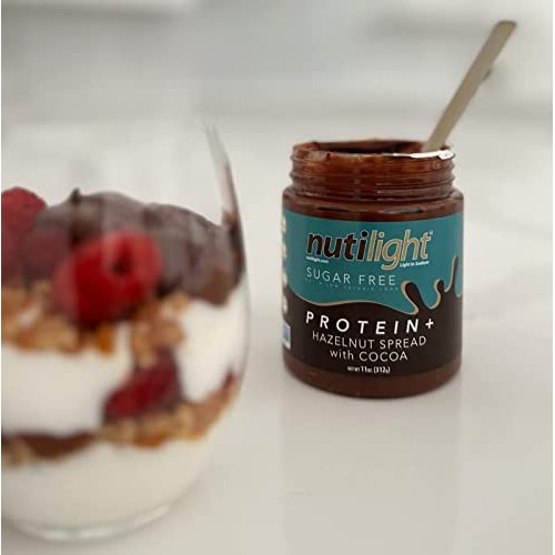 Nutilight Sugar Free Protein Hazelnut Spread and Dark Chocolate,...