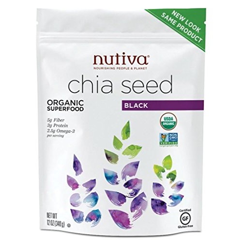 Nutiva Organic Chia Seeds, 12-Ounce Bags Pack Of 2