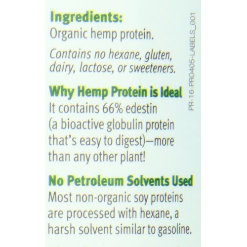 Nutiva Organic Cold-Pressed Hemp Seed Protein Powder, 15G Protei
