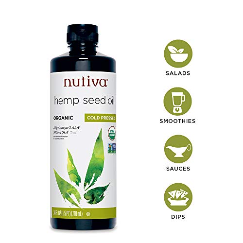 Nutiva Organic Cold-Pressed Unrefined Hemp Oil, 24 Ounce Nutiva Organic Cold-Pressed Unrefined Hemp Oil, 24 Ounce