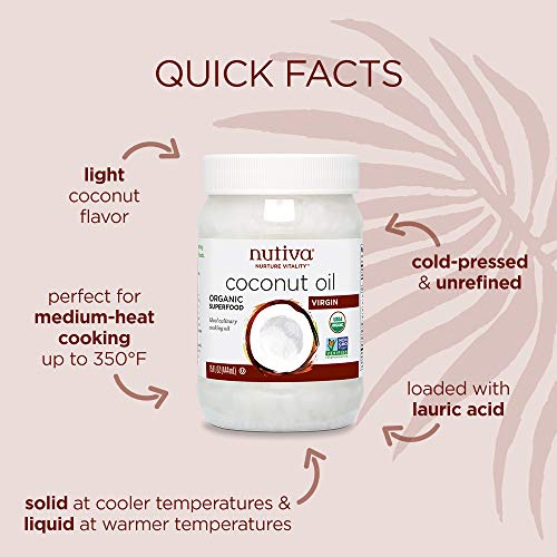Nutiva Organic, Cold-Pressed, Unrefined, Virgin Coconut Oil From