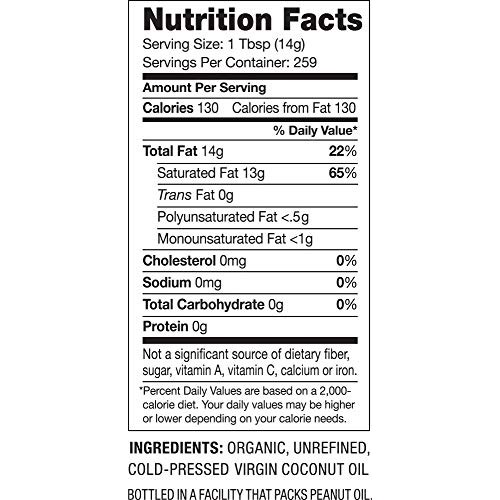 Nutiva Organic Cold-Pressed Virgin Coconut Oil, 1 Gallon