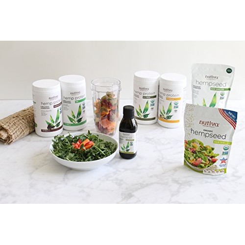 Nutiva Organic, Cold Processed Hemp Seed Protein, Vanilla, 16-Ounce