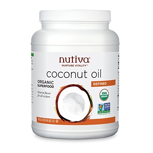 Nutiva Organic, Neutral Tasting, Steam Refined Coconut Oil, 78 F