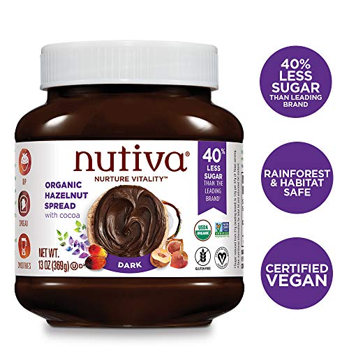 Nutiva Organic, Non-Gmo, Vegan Hazelnut Spread , Dark Chocolate