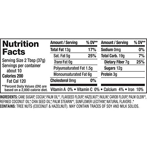 Nutiva Organic, Non-Gmo, Vegan Hazelnut Spread , Dark Chocolate