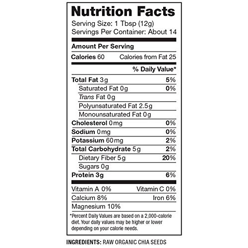 Nutiva Organic, Premium Black Chia Seeds, 6-Ounce