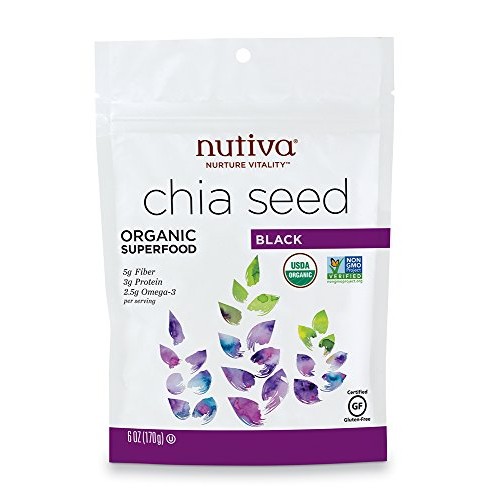 Nutiva Organic, Premium Black Chia Seeds, 6-Ounce