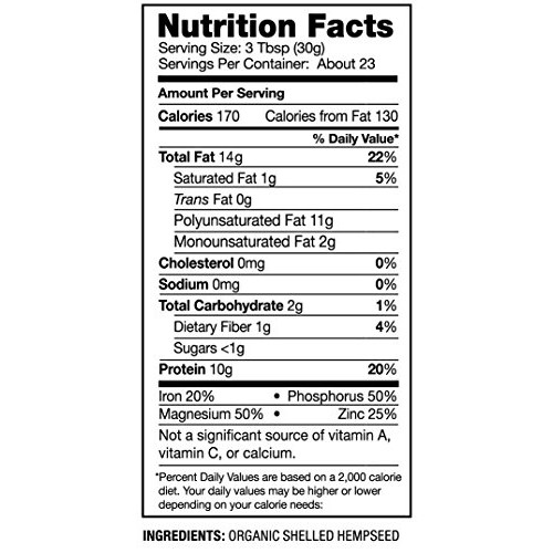 Nutiva Organic Raw Shelled Hemp Seed, Us Grown, 24 Ounce | Usda