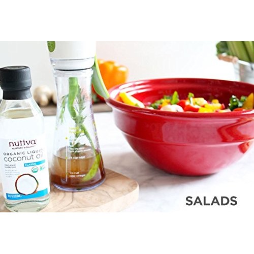 Nutiva Organic, Unrefined, Liquid Coconut Oil, 16 Ounces.