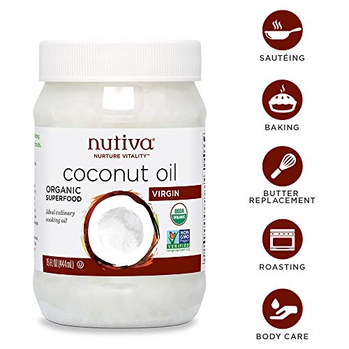 Nutiva Organic, Unrefined, Virgin Coconut Oil, 15 Fl Oz Pack Of 1