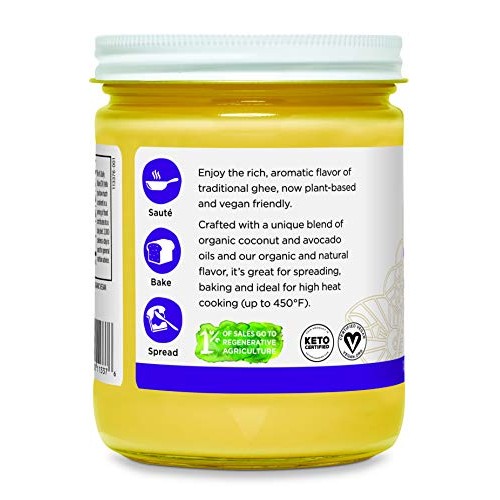 Nutiva Organic Vegan Plant-Based Ghee, 14 Oz, Usda Organic, Non-