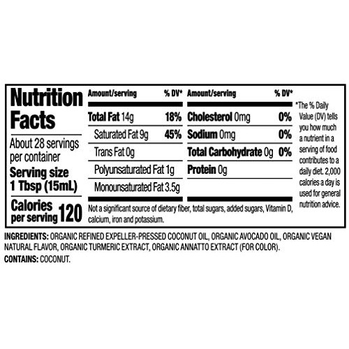 Nutiva Organic Vegan Plant-Based Ghee, 14 Oz, Usda Organic, Non-