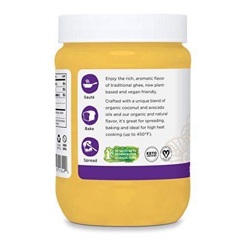 Nutiva Organic Vegan Plant-Based Ghee, 29 Ounce Pet | Usda Organ