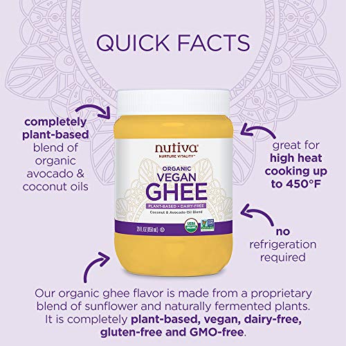Nutiva Organic Vegan Plant-Based Ghee, 29 Ounce Pet | Usda Organ