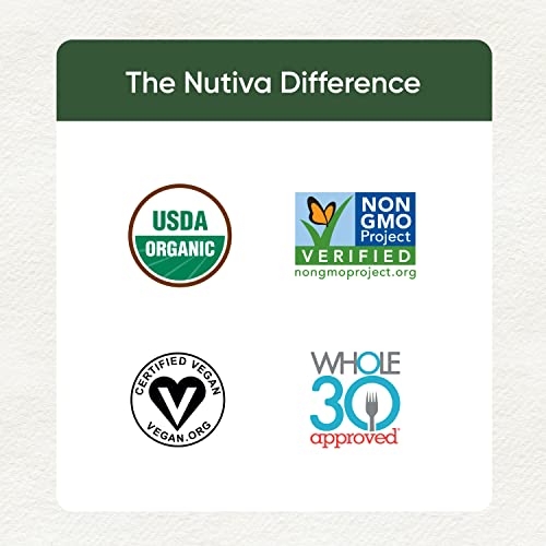 Nutiva Usda Organic Cold-Pressed Raw Hemp Seed Plant Protein Wit
