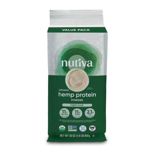 Nutiva Usda Organic Cold-Pressed Raw Hemp Seed Plant Protein Wit