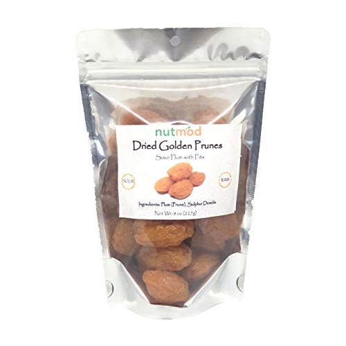 Dried Golden Sour Prunes Plum With Pits - 8 Oz