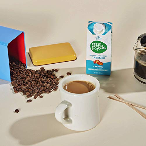 Nutpods Caramel, Unsweetened Dairy-Free Liquid Coffee Creamer Ma