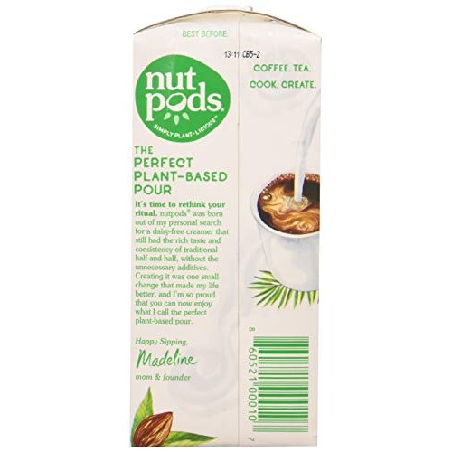 Nutpods Dairy-Free Creamer Unsweetened French Vanilla, 12-Pack