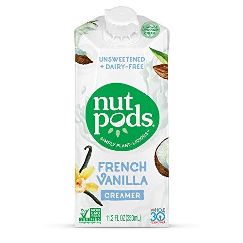 Nutpods Dairy-Free Creamer Unsweetened French Vanilla, 12-Pack