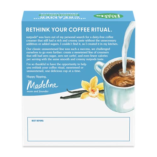 Nutpods French Vanilla Keto Coffee Creamer - Sweetened Non Dairy