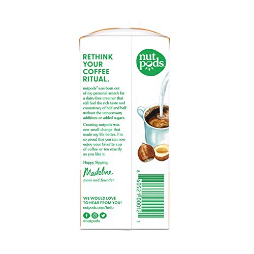 Nutpods Hazelnut, 6-Pack, Unsweetened Dairy-Free Creamer, Made