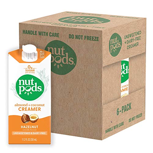Nutpods Hazelnut, 6-Pack, Unsweetened Dairy-Free Creamer, Made
