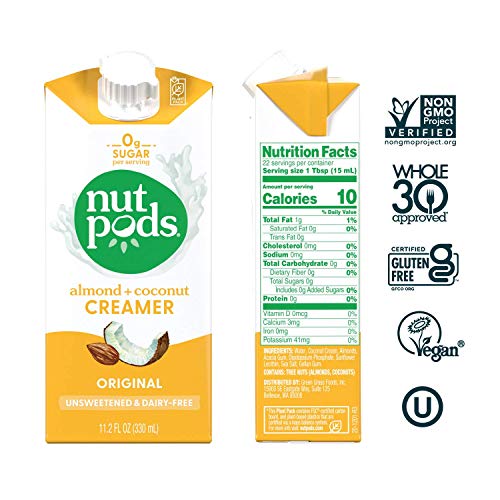 Nutpods Original, 6-Pack, Unsweetened Dairy-Free Creamer, Made