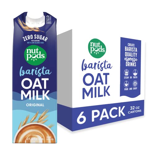 Nutpods Original Zero Sugar Barista Oatmilk 6-Pack, 32 Fl Oz C