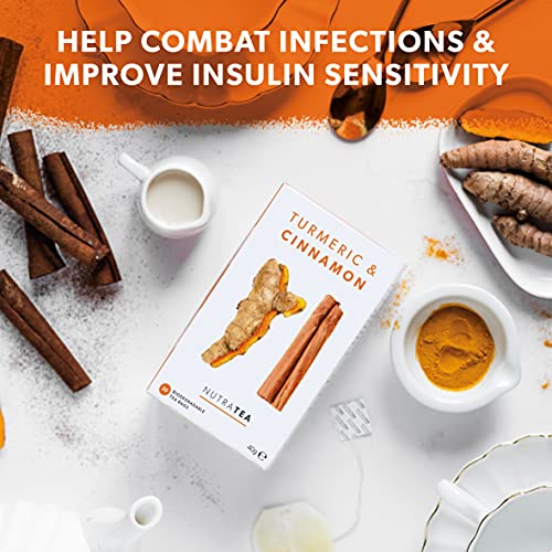 Nutra Tea - Turmeric & Cinnamon Tea - 40 Tea Bags - Herbal Tea -...