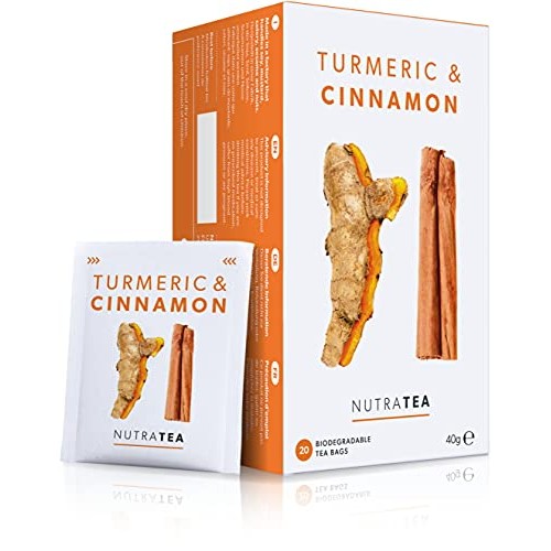 Nutra Tea - Turmeric & Cinnamon Tea - 40 Tea Bags - Herbal Tea -...