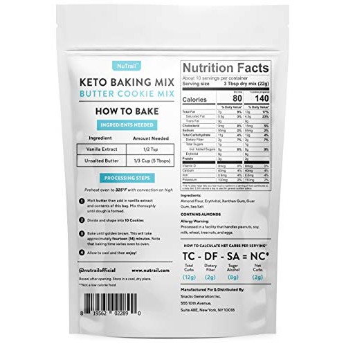 Nutrail - Keto Shortbread Butter Cookies Baking Mix | Low Carb