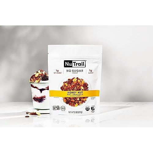 NuTrail Nut Granola Cereal, Honey Nut, No Sugar Added, Keto, Low...