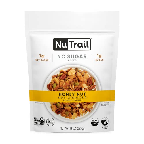 NuTrail Nut Granola Cereal, Honey Nut, No Sugar Added, Keto, Low...