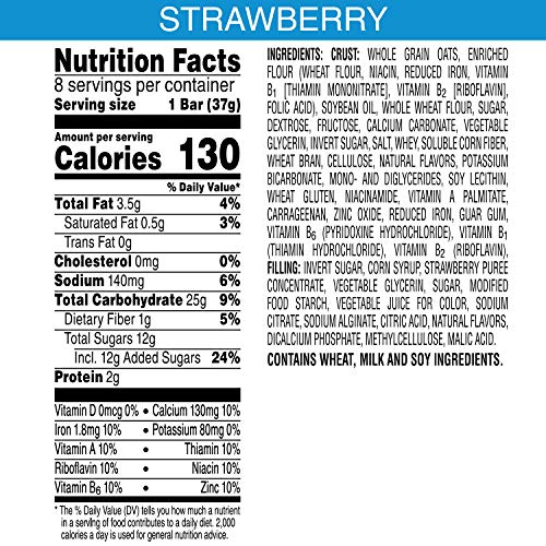 Kelloggs Nutri-Grain Soft Baked Breakfast Bars, Strawberry, 1.3